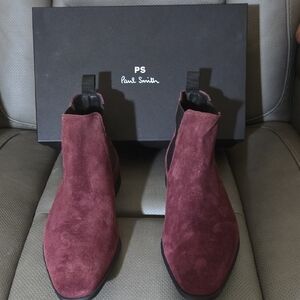 Paul Smith Red Boots Suede Sophistication